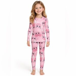 Girls L.O.L. Pajama Set Long Sleeve & Pants Snug Fit Size 10